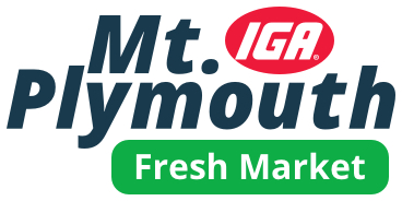 A theme logo of Mt. Plymouth IGA